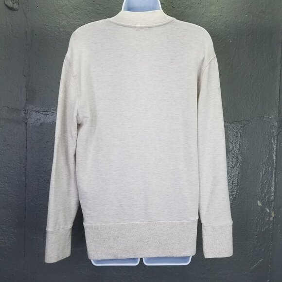 Athleta Purana V Neck Wrap Sweatshirt Women's XS Toasted Brown Heather Ballet - Picture 3 of 16